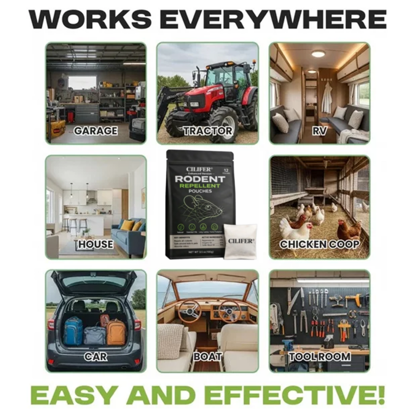 CILIFER® Enhanced Version Rodent Repellent Pouches