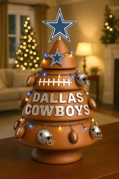 Cilifer® Handcrafted Dallas Cowboys Leather Christmas Tree