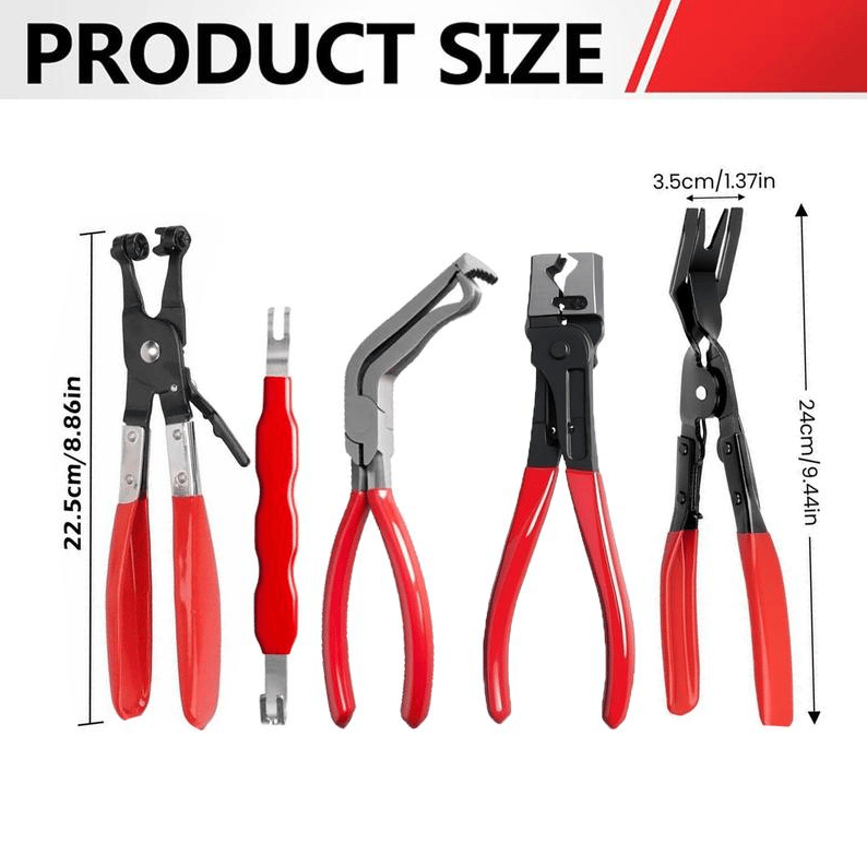 CILIFER® Automotive Electrical Disconnect Pliers Kit.Auto Repair Plier.High-Carbon Steel Connector Separator 60 ° Pliers.Hose Clamp Plier.Car Trim Clip Removal Pliers.Plug Release Tool and Wire Terminal Removal