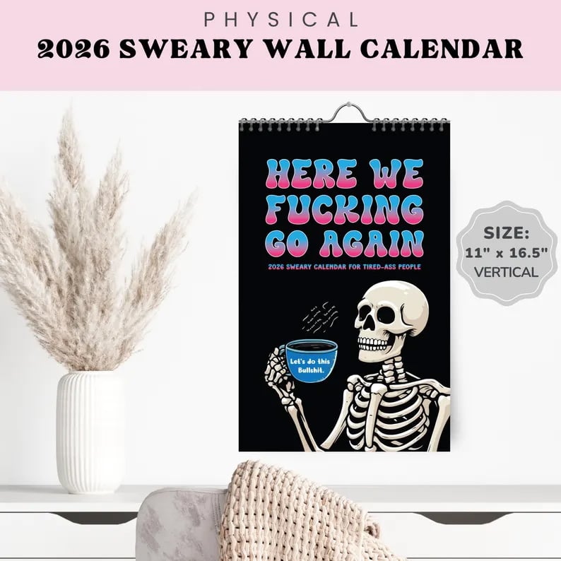 🔥LAST DAY 49% OFF - 🗓️2026 Cilifer® Swear Calendar For Tired-Ass Women