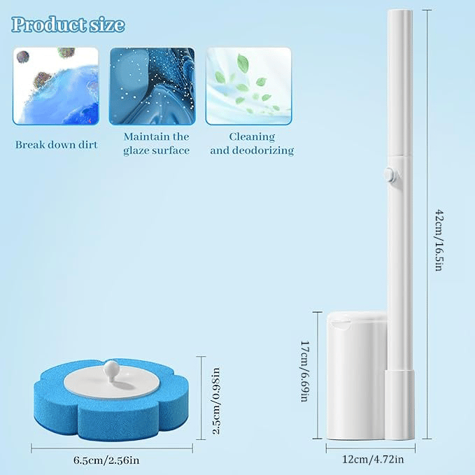 CILIFER® Toilet Scrubber Kit with Self-Cleaning Disposable Pads – No Pre-Rinse. No Mess. No Odor. Simplifies Bathroom Hygiene