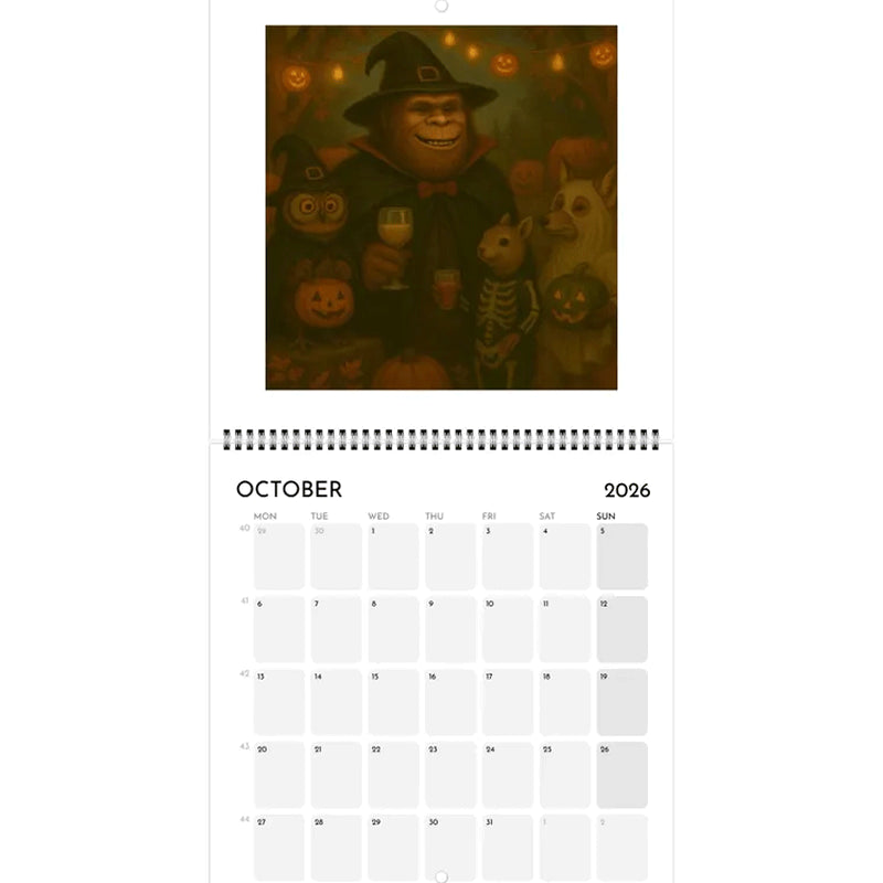 🌲Christmas Gift--2026 Cilifer® Bigfoot Adventures Wall Calendar