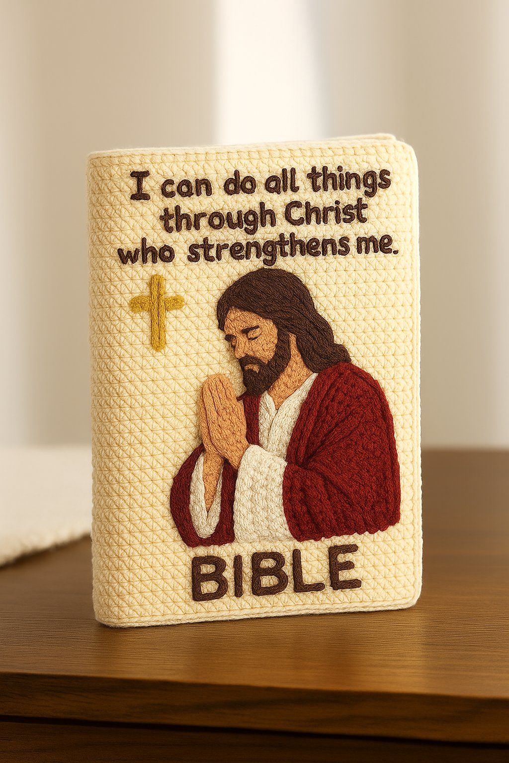 🙏Cilifer® Handmade Crochet Bible Cover Featuring Jesus