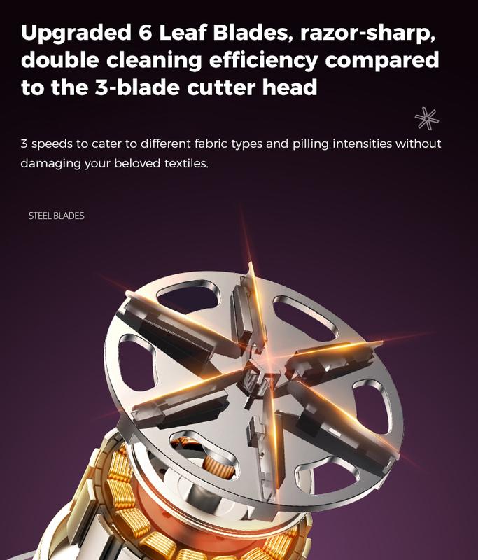 CILIFER® Rechargeable Fabric Shaver- Efficient Sweater and Lint Shaver for Clothes, Removing Fuzz, Lint Balls, Pills, and Hairballs.