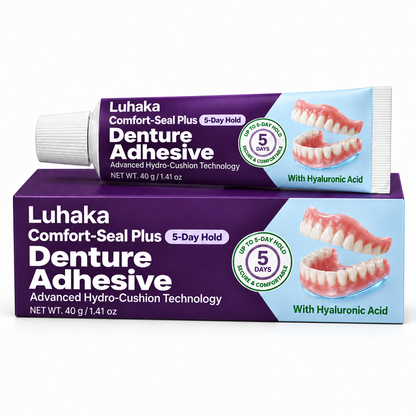 Luhaka Comfort-Seal Plus 5-Day Denture Adhesive with Hyaluronic Acid