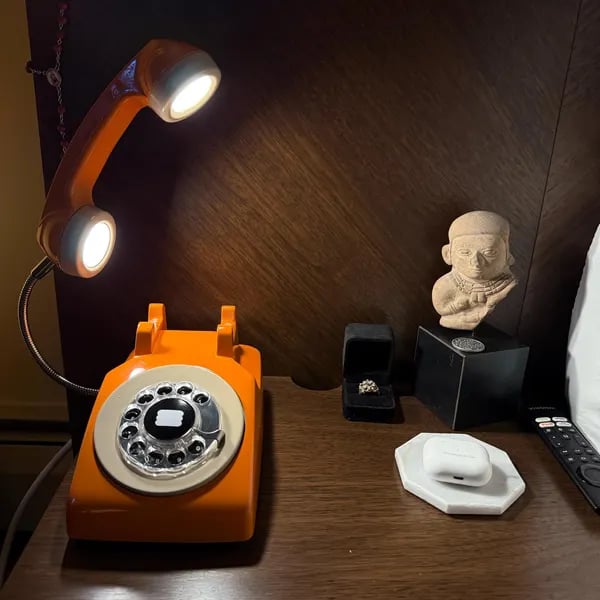 Billhol® 🔥Upcycled Rotary Phone Lamp. Vintage Desk Light