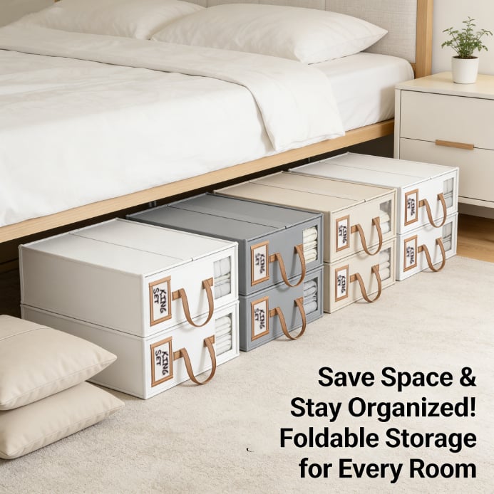 CILIFER® Foldable Sheet Storage Set – Keep Your Bedding Organized and Neat 🛏️✨