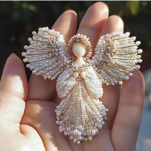 🔥LAST DAY 50% OFF💖  Oneswear® Handmade Pearl Angel Brooch