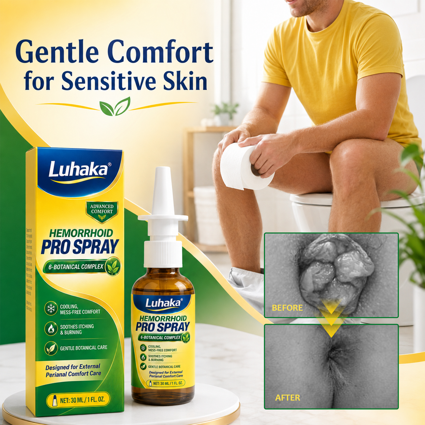 Luhaka® 4X Advanced Deep Absorption Comfort Hemorrhoid PRO Spray