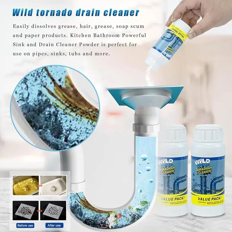 CILIFER® 🚰 WRLD Tornado Drain Cleaner | Dissolves 200+ Clogs & Kills Bacteria 🔥🔥