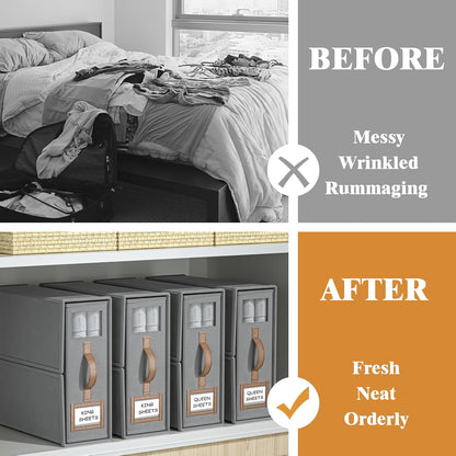 CILIFER® Foldable Sheet Storage Set – Keep Your Bedding Organized and Neat 🛏️✨
