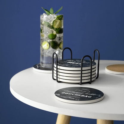 Cilifer® Funny Sandstone Absorbent Drinks Coasters