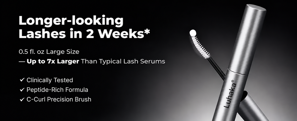 Peptide Lash & Brow Serum with Precision Brush – Fuller-Looking Lashes, 15ml