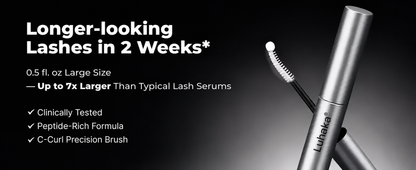 Peptide Lash & Brow Serum with Precision Brush – Fuller-Looking Lashes, 15ml