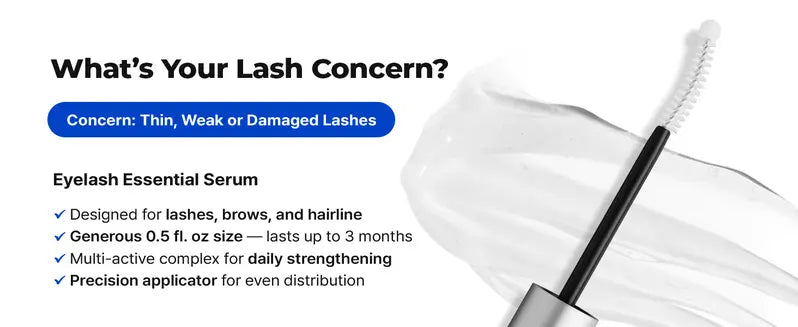 Peptide Lash & Brow Serum with Precision Brush – Fuller-Looking Lashes, 15ml