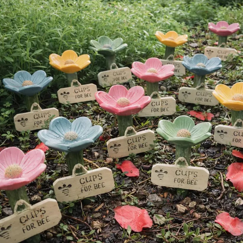 CILIFER® 🌸Flower-shaped resin bee watering station🐝💧