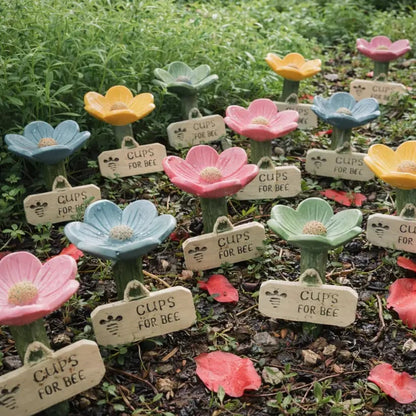 CILIFER® 🌸Flower-shaped resin bee watering station🐝💧