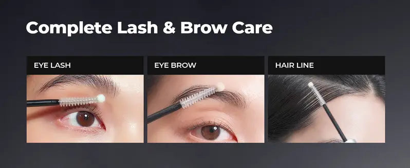 Peptide Lash & Brow Serum with Precision Brush – Fuller-Looking Lashes, 15ml