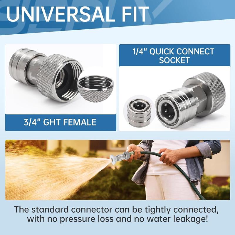 CILIFER® Garden Hose to Mini Power Washer Adapter-3/4 GHT to 1/4