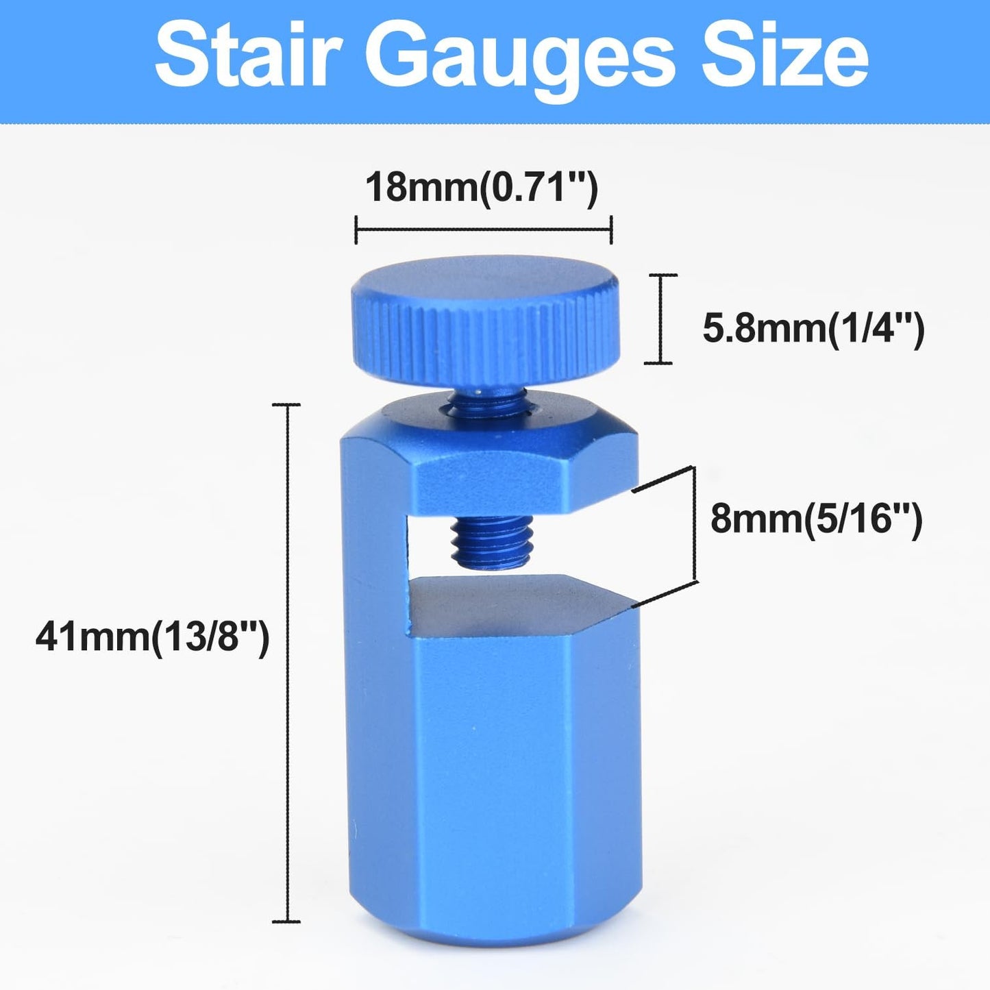 CILIFER® Tall Stair Gauges for Framing Square – Hexagonal Stable Lock with Holder & Hook for Carpentry & Circular Saw