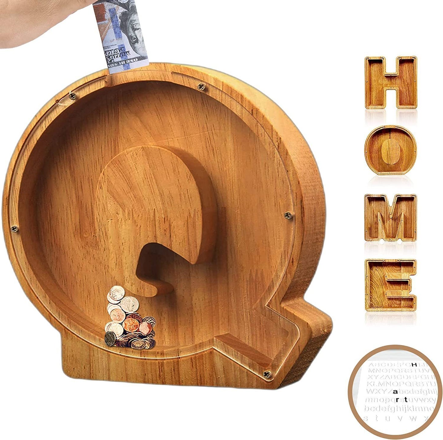 🎁Last Day 49% OFF - Cilifer® Customized wooden piggy bank gift for children🎉