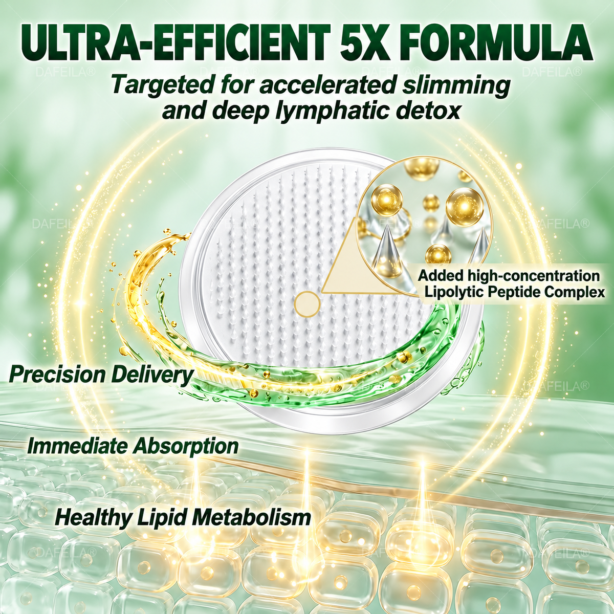 DAFEILA® 10-in-1 Nano Microneedle Patches with Berberine, Moringa & NAD+ — 7 Patches