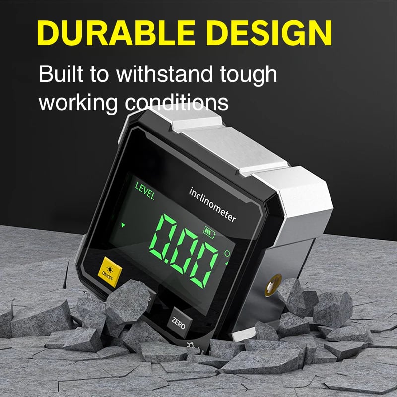 CILIFER® 4-Side Magnetic Digital Angle Gauge with Laser