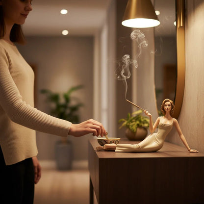 CILIFER® Handcrafted Ceramic Aroma Statue✨With attached ash tray