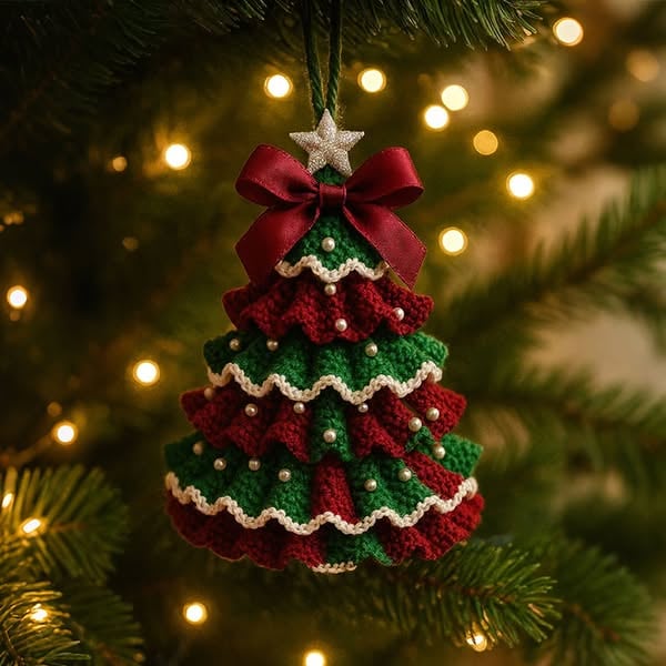 🤚🎁Cilifer® DIY Crochet Christmas Tree Kit – Handmade Holiday Decoration Set