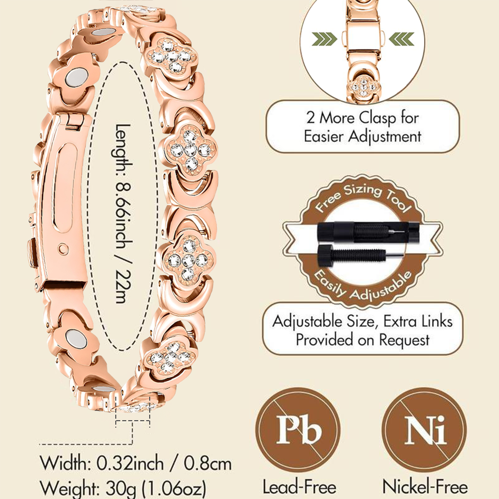 CILIFER® 🔥 60% OFF – Last 3 Hours! ⏰ Magnetic Copper Bracelet for Women | Pure Copper + 3800 Gauss Magnets