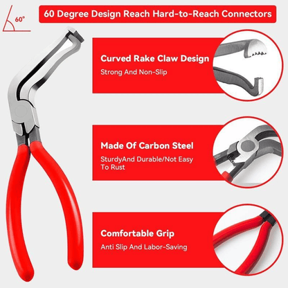 CILIFER® Automotive Electrical Disconnect Pliers Kit.Auto Repair Plier.High-Carbon Steel Connector Separator 60 ° Pliers.Hose Clamp Plier.Car Trim Clip Removal Pliers.Plug Release Tool and Wire Terminal Removal