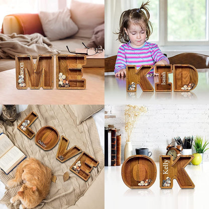 🎁Last Day 49% OFF - Cilifer® Customized wooden piggy bank gift for children🎉