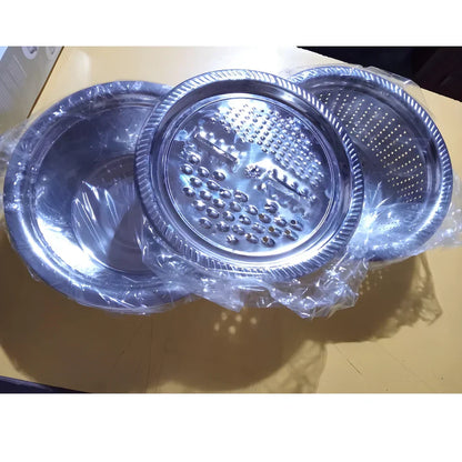 CILIFER® 🔥3-in-1 Multipurpose Kitchen Bowl | premium Stainless Steel Cutter + Grater + Drain Basket