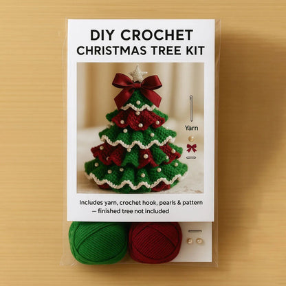 🤚🎁Cilifer® DIY Crochet Christmas Tree Kit – Handmade Holiday Decoration Set