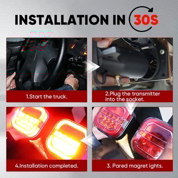 Cilifer® Wireless Trailer Lights 🚚✨ – Magnetic Tow Light Kit for Trucks & Trailers
