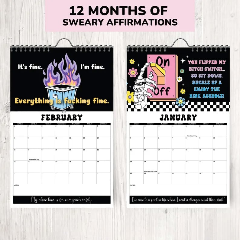 🔥LAST DAY 49% OFF - 🗓️2026 Cilifer® Swear Calendar For Tired-Ass Women