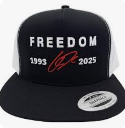 SFRCORD® The FREEDOM Charlie Kirk Commemorative Hat.