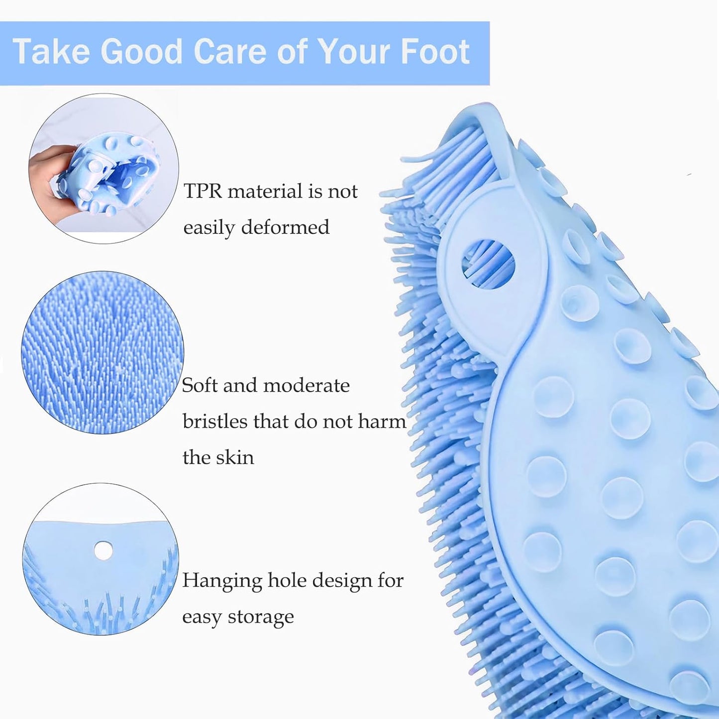 CILIFER® CleanFootFlex Hands-Free Silicone Foot Clean Mat