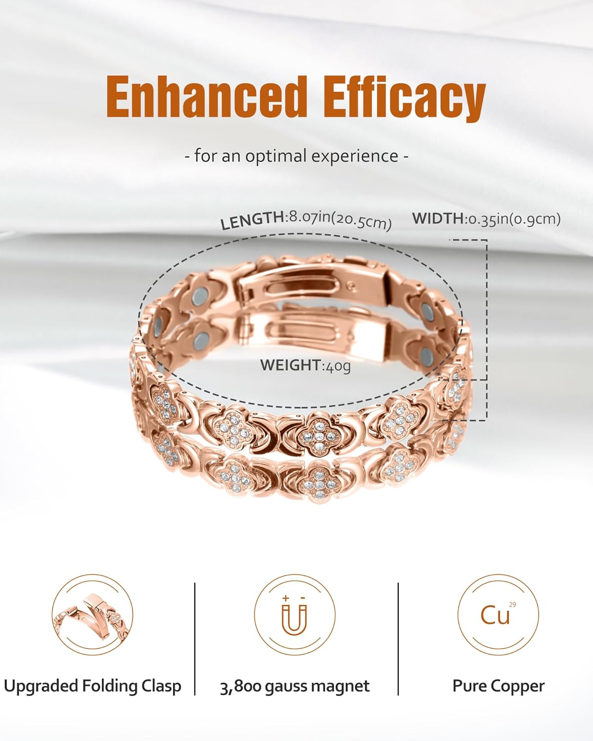 CILIFER® 🔥 60% OFF – Last 3 Hours! ⏰ Magnetic Copper Bracelet for Women | Pure Copper + 3800 Gauss Magnets