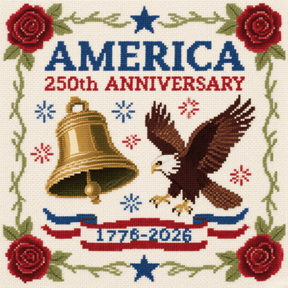 ✨Cilifer® 250th Anniversary of America Cross Stitch Kit – Celebrate with Craft and Tradition