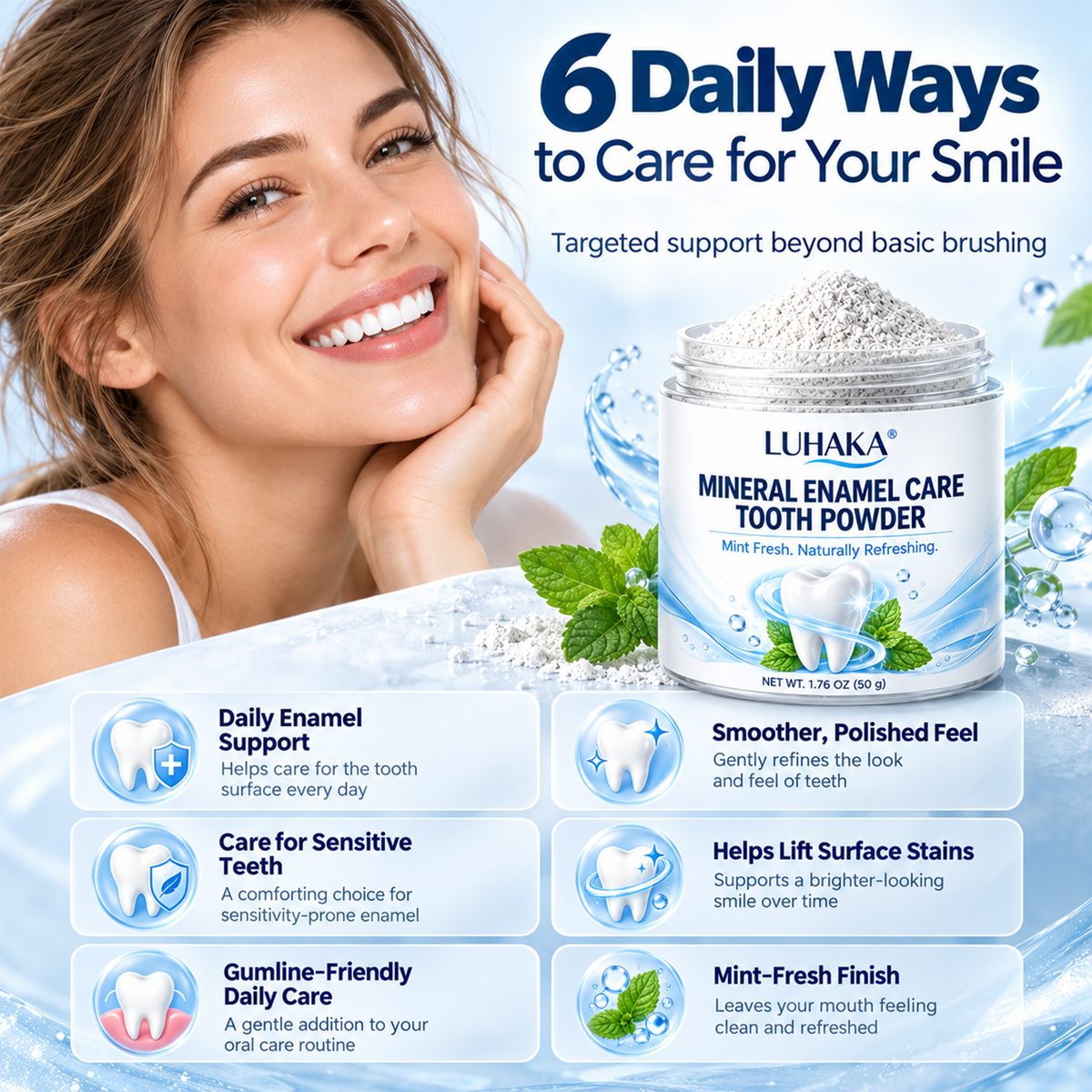 LUHAKA® ENAMEL RENEWAL MINERAL TOOTH POWDER