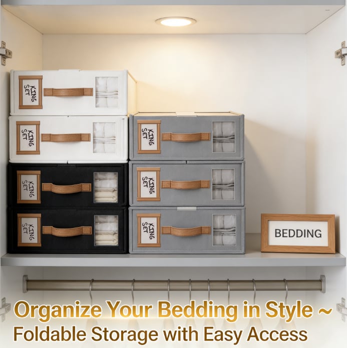 CILIFER® Foldable Sheet Storage Set – Keep Your Bedding Organized and Neat 🛏️✨