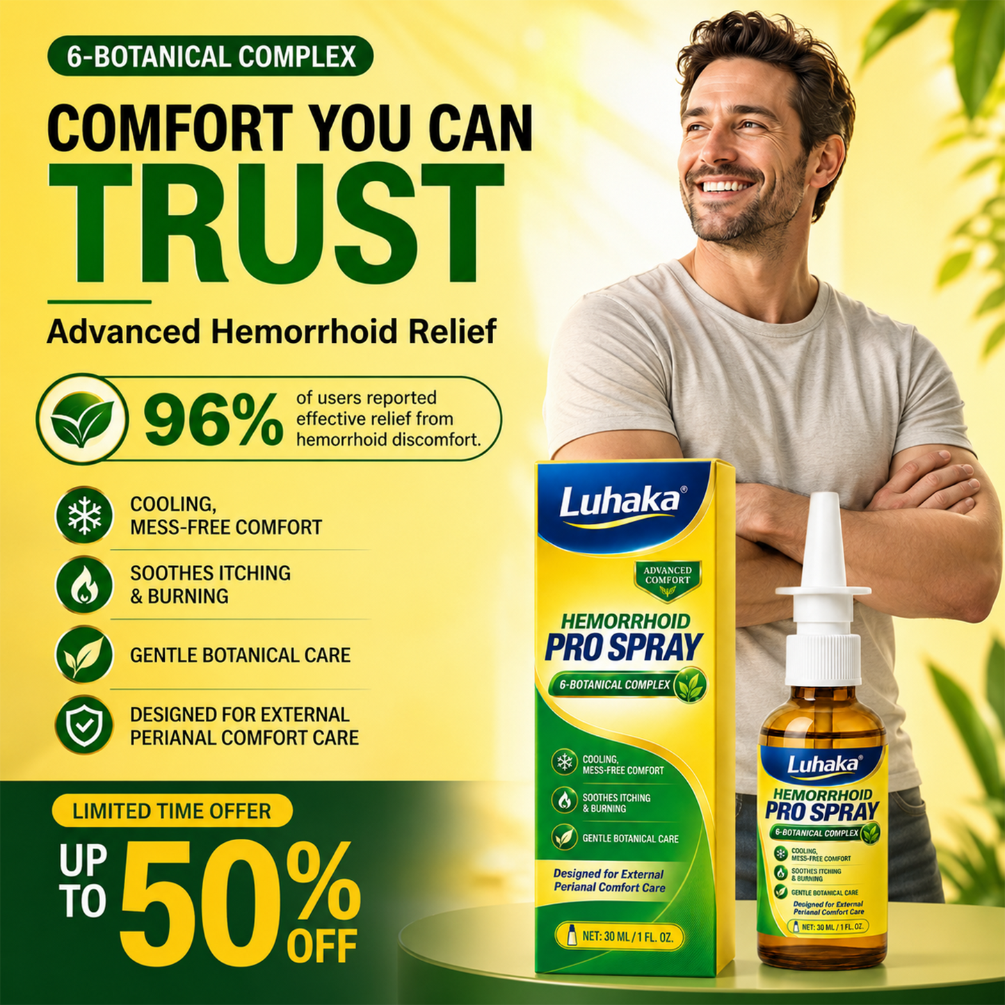 Luhaka® 4X Advanced Deep Absorption Comfort Hemorrhoid PRO Spray