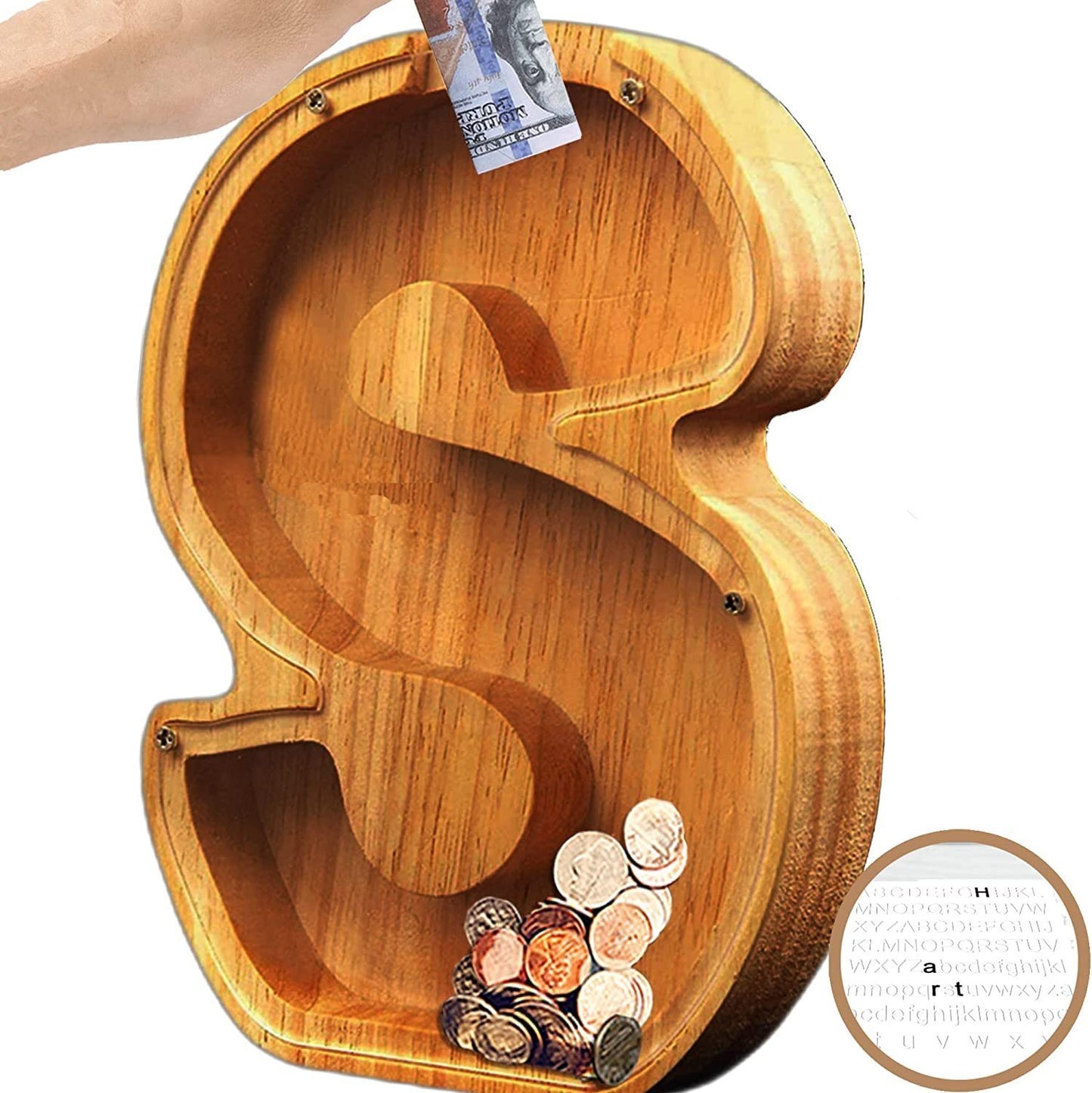 🎁Last Day 49% OFF - Cilifer® Customized wooden piggy bank gift for children🎉