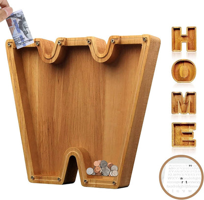 🎁Last Day 49% OFF - Cilifer® Customized wooden piggy bank gift for children🎉