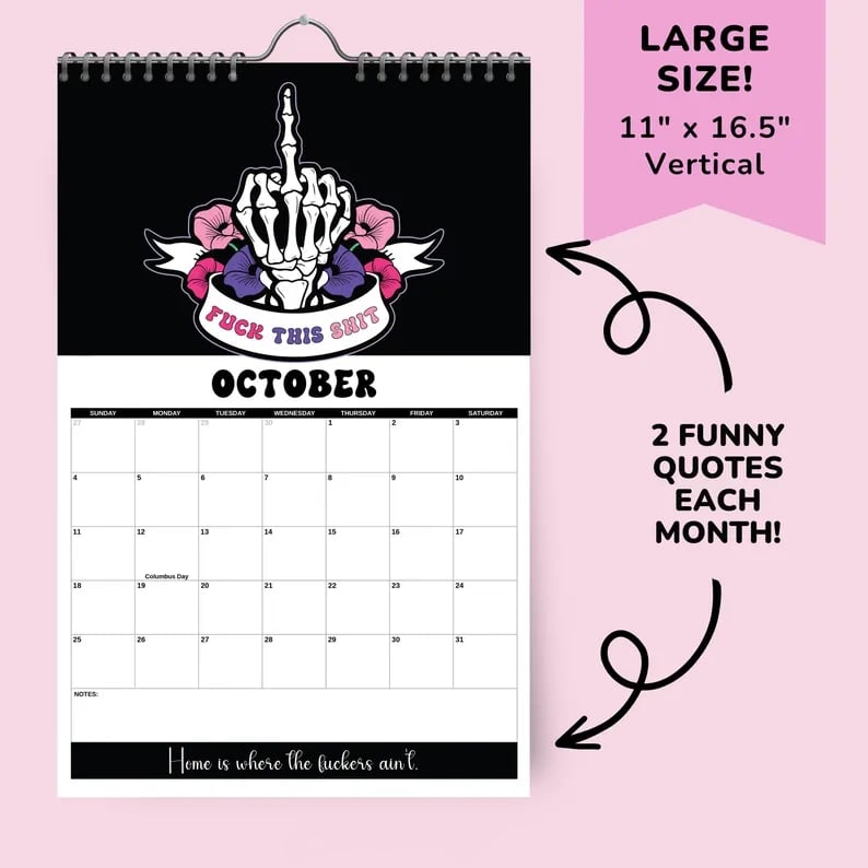 🔥LAST DAY 49% OFF - 🗓️2026 Cilifer® Swear Calendar For Tired-Ass Women