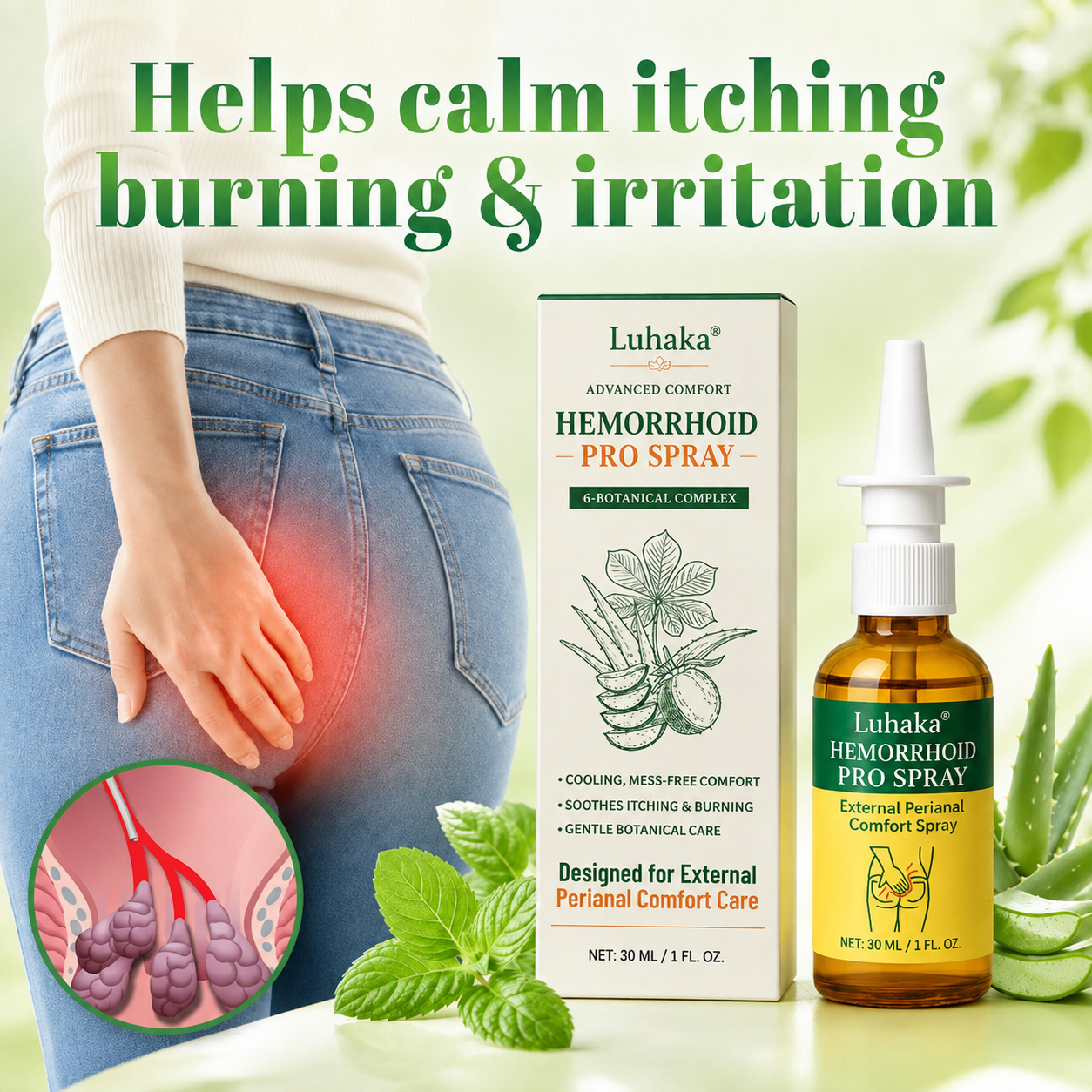 Luhaka® 4X Advanced Deep Absorption Comfort Hemorrhoid PRO Spray