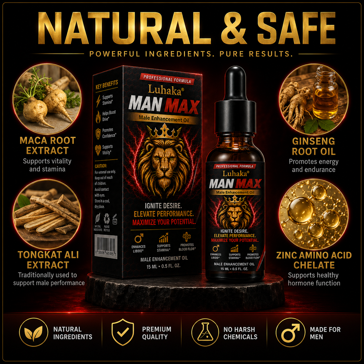 ❤️Limited stock | Save 50% Today|  Luhaka® Man Max Essential Oil