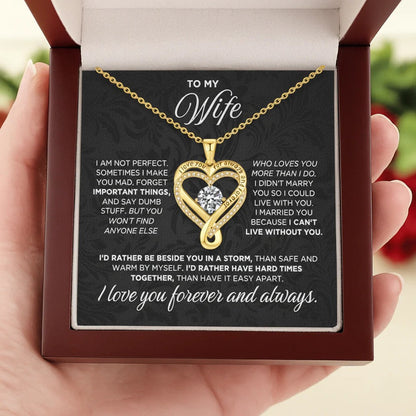 CILIFER® To My Wife Heart Necklace – Forever & Always Gift Box