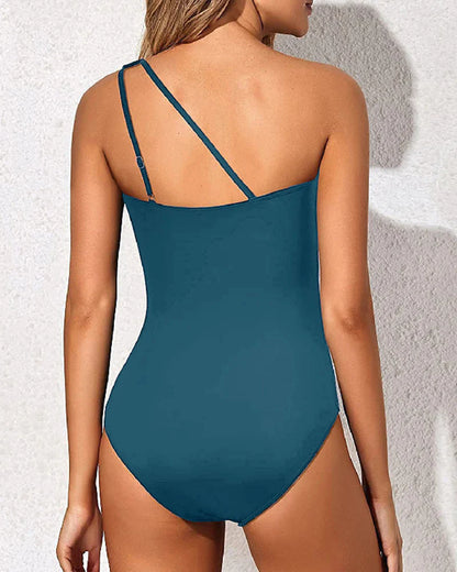 SFRCORD®  One Shoulder One Piece Swimsuit for Women Tummy Control Bathing Suits